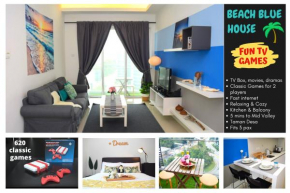 Chic Beach BLUE House - 5mins to Mid Valley Mega Mall